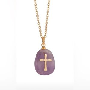 NEW Dainty Blue & Purple Cross Pendant Necklaces